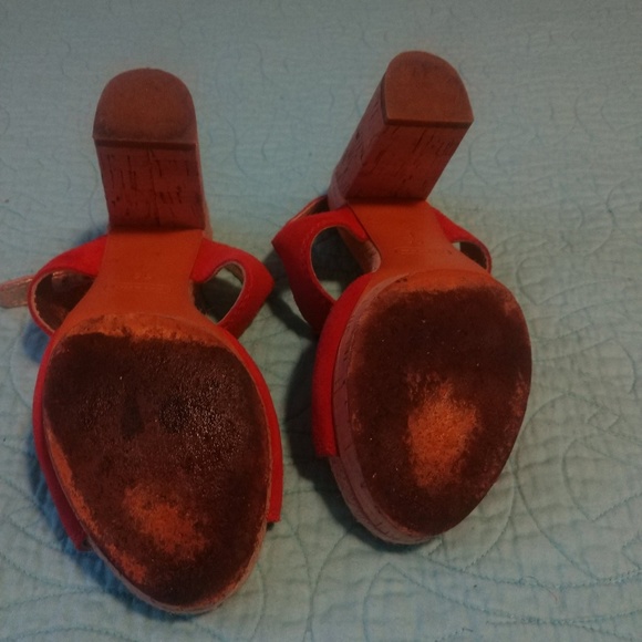 Coach Block Heels Coral Color 5.5 B. main image 1